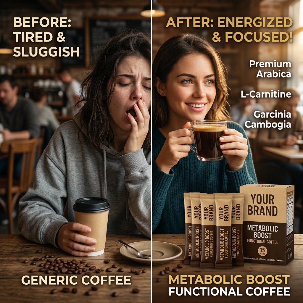 Functional metabolic-boost coffee formulation